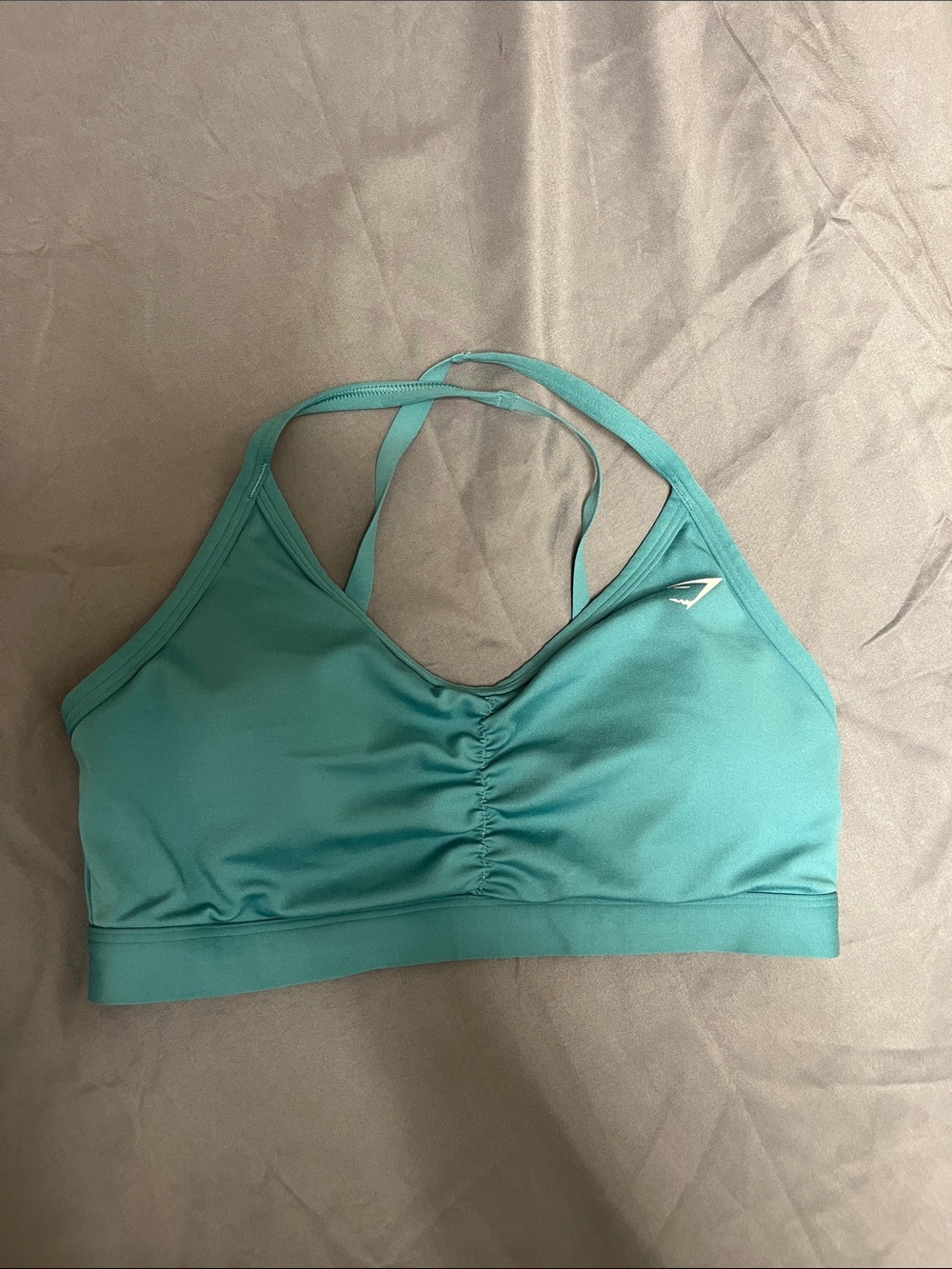 Speedo Teal Ruched Racerback Swim Sports Bra